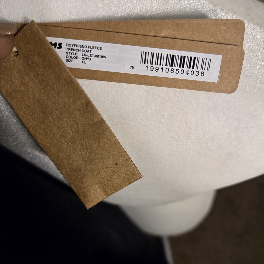 Skims Boyfriend Black Trench Coat - Picture 8 of 8